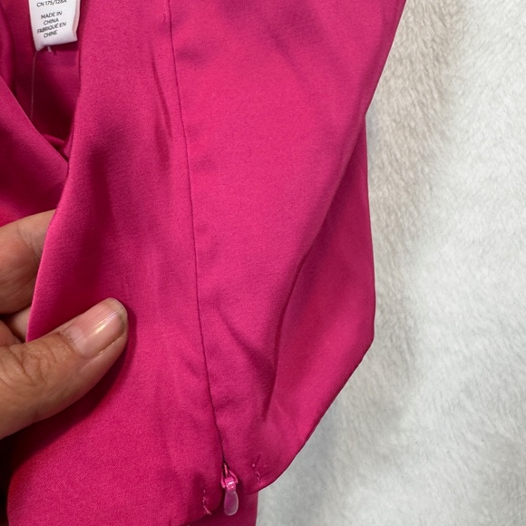 H&M Crop Top Womens Size XXL Fuschia Pink Satin Feminine Barbie Y2K Whimsigoth - Picture 5 of 8